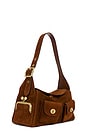 view 3 of 5 The Coach Originals Suede Turnlock Haversack Bag in Warm Brown