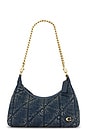 view 2 of 5 Soft Quilted Loved Denim Juliet 25 Shoulder Bag in Dark Indigo