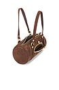 view 4 of 4 BOLSO BARRIL in Dark Chocolate Suede