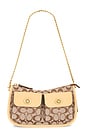 view 1 of 5 Originals Sateen Signature Jacquard Twin Turnlock Waverly Shoulder Bag in Brown