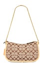 view 2 of 5 Originals Sateen Signature Jacquard Twin Turnlock Waverly Shoulder Bag in Brown