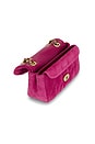 view 4 of 5 SAC PORTÉ ÉPAULE QUILTED SUEDE TABBY SHOULDER BAG 20 in Dark Fuchsia