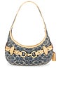 view 1 of 4 SAC PORTÉ ÉPAULE PETIT FORMAT BELTED ERGO in Signature Loved Denim
