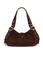 view 2 of 4 BOLSO HOMBRO SUEDE DRIFTER SHOULDER BAG in Dark Chocolate