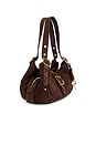 view 3 of 4 BOLSO HOMBRO SUEDE DRIFTER SHOULDER BAG in Dark Chocolate