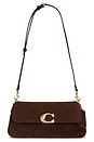 view 2 of 5 Suede Jet Shoulder Bag in Dark Chocolate