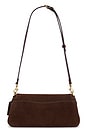 view 3 of 5 Suede Jet Shoulder Bag in Dark Chocolate