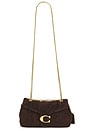 view 1 of 5 BOLSO HOMBRO SOFT QUILTED SUEDE TABBY SHOULDER 26 in Dark Chocolate