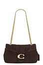 view 2 of 5 BOLSO HOMBRO SOFT QUILTED SUEDE TABBY SHOULDER 26 in Dark Chocolate
