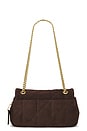 view 3 of 5 BOLSO HOMBRO SOFT QUILTED SUEDE TABBY SHOULDER 26 in Dark Chocolate