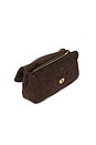 view 5 of 5 BOLSO HOMBRO SOFT QUILTED SUEDE TABBY SHOULDER 26 in Dark Chocolate