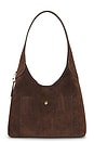 view 2 of 4 BOLSO HOMBRO SUEDE BROOKLYN SHOULDER BAG 28 in Dark Chocolate