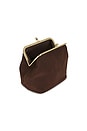 view 4 of 4 Suede Kisslock Frame Bag 27 in Dark Chocolate