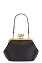 view 2 of 5 Glovetanned Leather Kisslock Frame Bag in Black