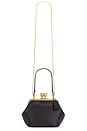 view 6 of 5 Glovetanned Leather Kisslock Frame Bag in Black