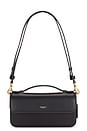 view 1 of 6 Refined Calf Leather New York Elora Top Handle Crossbody Bag in Black