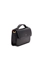 view 4 of 6 Refined Calf Leather New York Elora Top Handle Crossbody Bag in Black