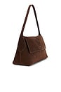 view 3 of 4 Suede Chelsea Shoulder Bag 36 in Dark Chocolate