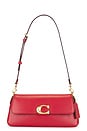 view 1 of 5 Refined Calf Leather Jet Shoulder Bag in Poppy