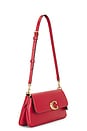 view 4 of 5 Refined Calf Leather Jet Shoulder Bag in Poppy