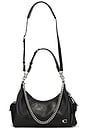 view 1 of 5 Glazed Leather Pocket Juliet 30 Bag in Black