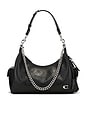 view 2 of 5 Glazed Leather Pocket Juliet 30 Bag in Black