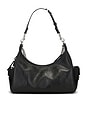 view 3 of 5 Glazed Leather Pocket Juliet 30 Bag in Black
