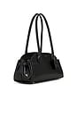 view 3 of 4 Glazed Leather Empire Carryall 34 Bag in Black