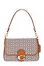 view 2 of 5 Mini Signature Jacquard Tabby Shoulder Bag in Cocoa & Burnished Amber
