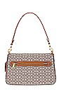 view 3 of 5 Mini Signature Jacquard Tabby Shoulder Bag in Cocoa & Burnished Amber