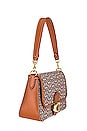 view 4 of 5 Mini Signature Jacquard Tabby Shoulder Bag in Cocoa & Burnished Amber