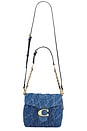 view 1 of 5 Quilted Denim Times Square Tabby Bag in Deep Blue