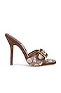 view 1 of 5 Leather Buckle Mule in Khaki