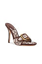 view 2 of 5 Leather Buckle Mule in Khaki