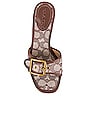view 4 of 5 Leather Buckle Mule in Khaki