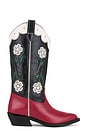 view 1 of 5 Aria Tall Cowboy Boot in Black & Red