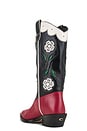 view 3 of 5 Aria Tall Cowboy Boot in Black & Red