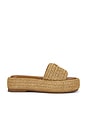 view 1 of 5 NU-PIED SCULPTED C FLATFORM RAFFIA in Natural