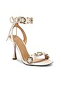 view 2 of 5 SANDALIA BRODIE LINK TEA ROSE HEEL in Chalk Multi