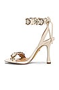 view 5 of 5 SANDALIA BRODIE LINK TEA ROSE HEEL in Chalk Multi