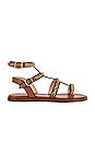 view 1 of 5 Haddie Multi Chains Gladiator Sandal in Saddle