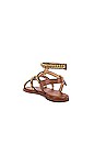 view 3 of 5 Haddie Multi Chains Gladiator Sandal in Saddle
