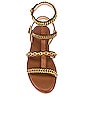 view 4 of 5 Haddie Multi Chains Gladiator Sandal in Saddle