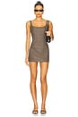 view 1 of 4 Mini Dress in Brown Tartan