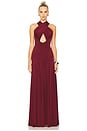 view 1 of 3 Draped Jersey Dress in Burgundy