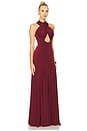 view 2 of 3 Draped Jersey Dress in Burgundy