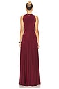 view 3 of 3 Draped Jersey Dress in Burgundy