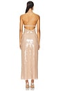 view 3 of 4 Sequin Cut-Out Dress in Nude