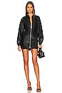 view 1 of 3 Corsette Leather Dress in Black