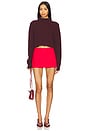 view 5 of 6 Linen Skirt in Red